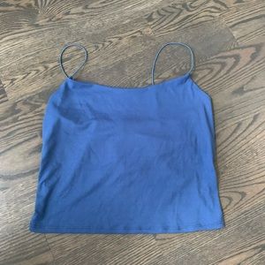 Blue cropped tank top